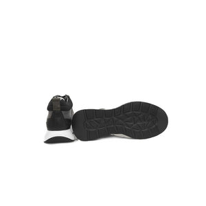 Schwarzes Leder Damen Sneaker