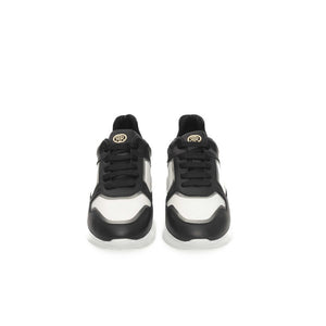 Schwarzer Leder-Sneaker für Damen