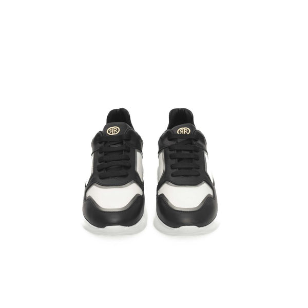 Schwarzer Leder-Sneaker für Damen