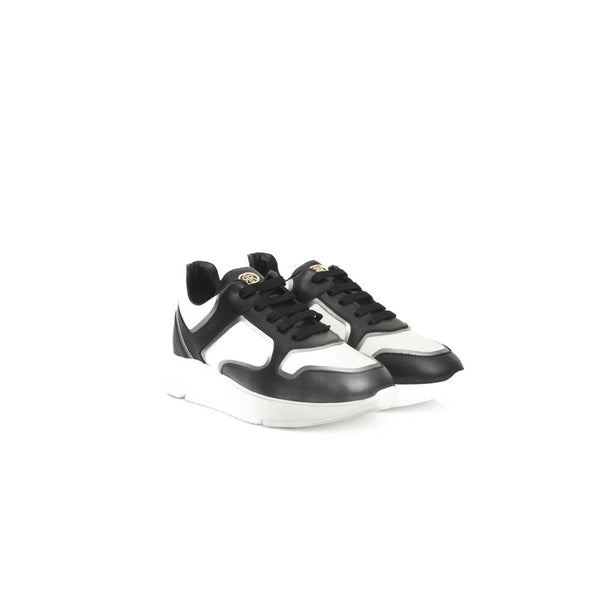 Schwarzer Leder-Sneaker für Damen