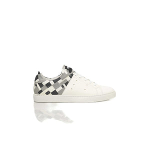Weißes Kalbsleder Herren Sneaker