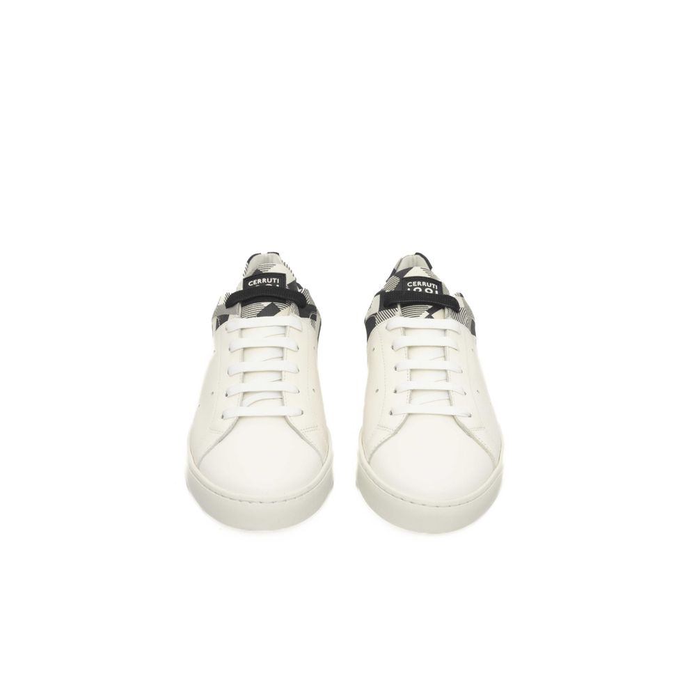 Weißes Kalbsleder Herren Sneaker