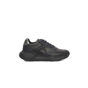 Blaues Rindsleder Herren Sneaker