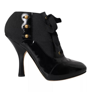 Schwarze Jersey Stretch-Stiefeletten Schuhe