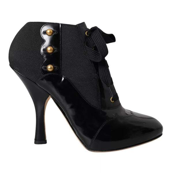 Schwarze Jersey Stretch-Stiefeletten Schuhe