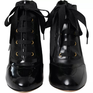 Schwarze Jersey Stretch-Stiefeletten Schuhe