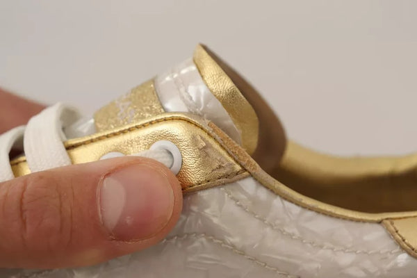 Weiß Portofino Mutter der Perle Turnschuhe Freizeitschuhe