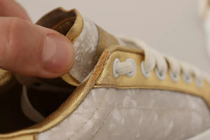 Weiß Portofino Mutter der Perle Turnschuhe Freizeitschuhe