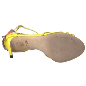 Gelbe Schmetterling Applique Sandalen Schuhe