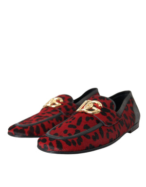 Rot Schwarz Leopard DG Loafers Formelle Männer Schuhe