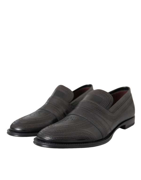Schwarz Braun Leder Loafer Männer Kleid Schuhe