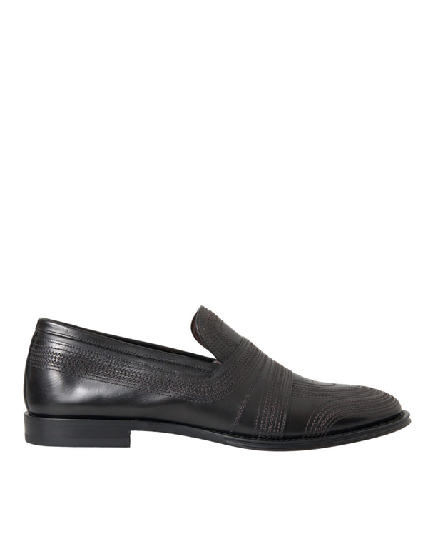 Schwarz Braun Leder Loafer Männer Kleid Schuhe