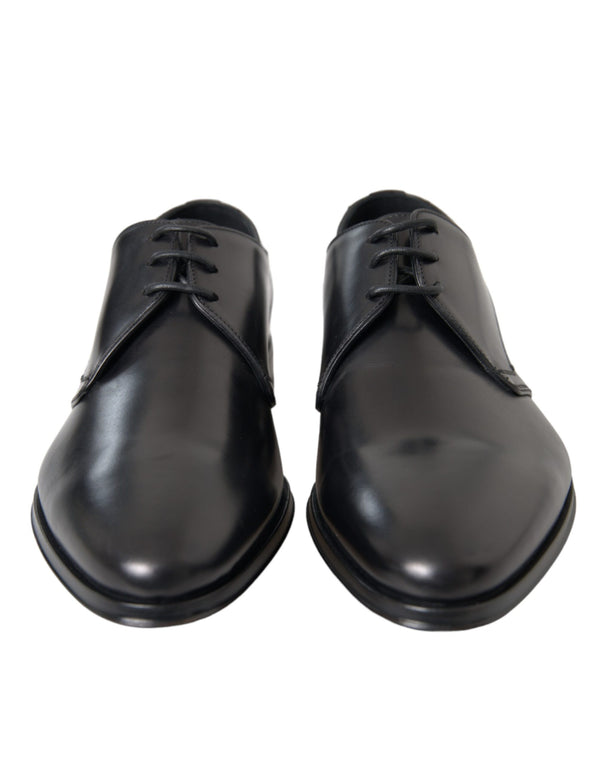 Schwarz Leder Derby Formal Kleid Männer Schuhe