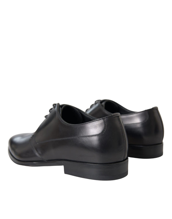 Schwarz Leder Derby Formal Kleid Männer Schuhe