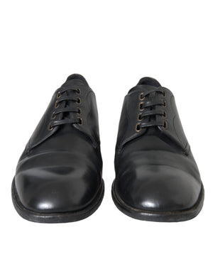 Schwarz Leder Derby Formal Kleid Männer Schuhe