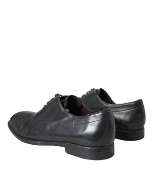 Schwarz Leder Derby Formal Kleid Männer Schuhe