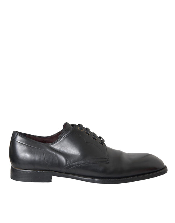 Schwarz Leder Derby Formal Kleid Männer Schuhe
