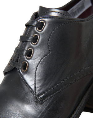 Schwarz Leder Derby Formal Kleid Männer Schuhe