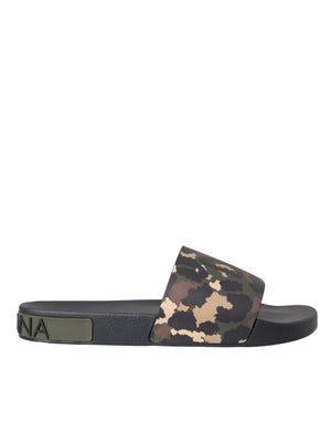 Multicolor Camouflage Leder Strandbekleidung Männer Schuhe