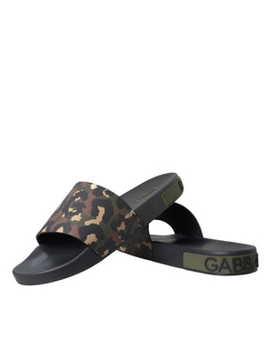 Multicolor Camouflage Leder Strandbekleidung Männer Schuhe