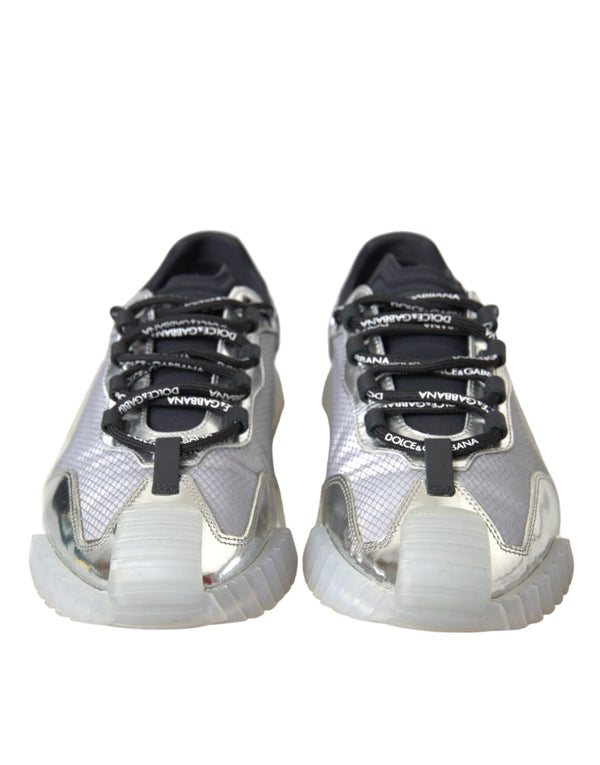 Silber Schwarz Nylon NS1 Low Top Sneakers Männer Schuhe