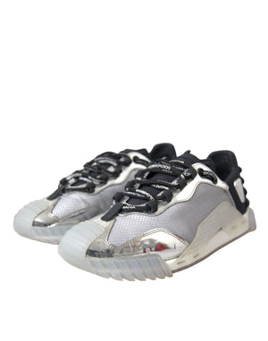 Silber Schwarz Nylon NS1 Low Top Sneakers Männer Schuhe