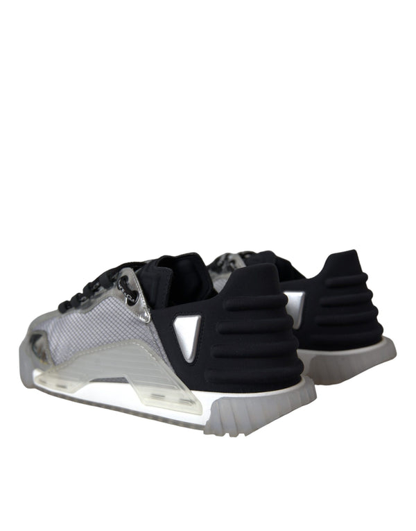 Silber Schwarz Nylon NS1 Low Top Sneakers Männer Schuhe