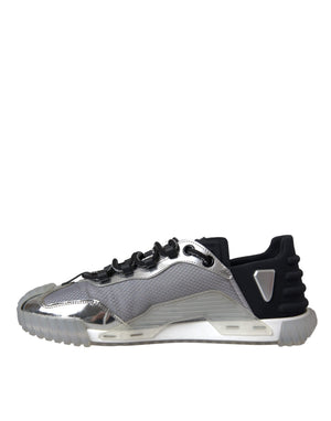 Silber Schwarz Nylon NS1 Low Top Sneakers Männer Schuhe