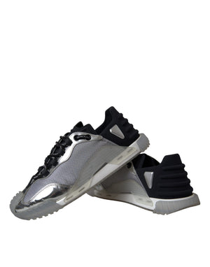 Silber Schwarz Nylon NS1 Low Top Sneakers Männer Schuhe