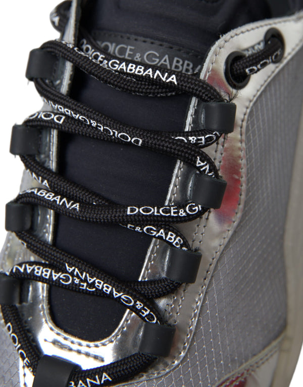 Silber Schwarz Nylon NS1 Low Top Sneakers Männer Schuhe