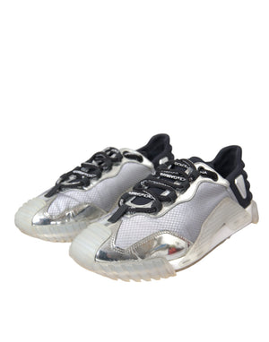 Silber Schwarz Nylon NS1 Low Top Sneakers Männer Schuhe
