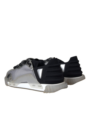 Silber Schwarz Nylon NS1 Low Top Sneakers Männer Schuhe