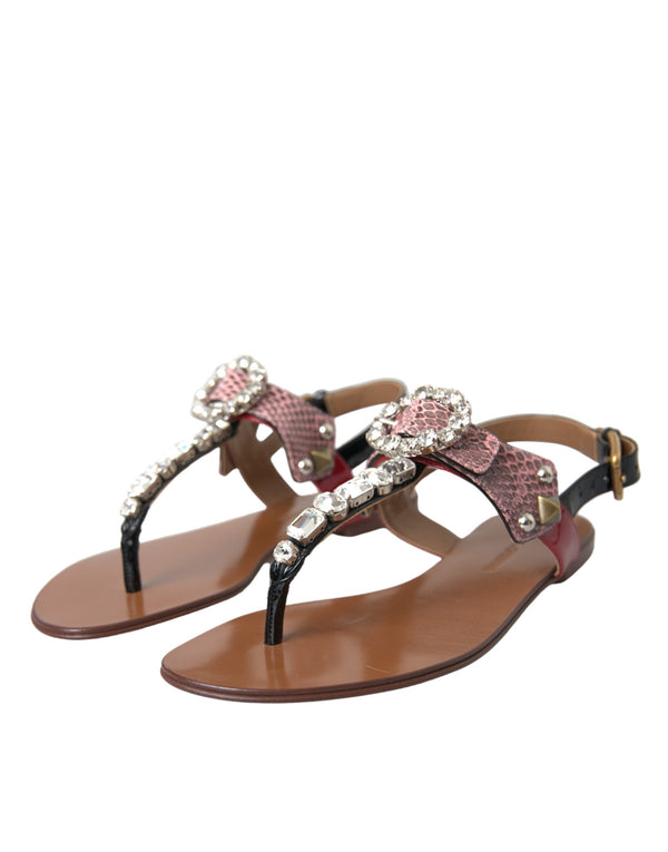 Multicolor Kristall Sandalen Flip Flops Schuhe