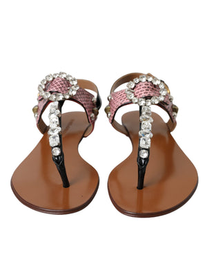 Multicolor Kristall Sandalen Flip Flops Schuhe