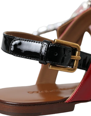 Multicolor Kristall Sandalen Flip Flops Schuhe