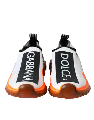 Schwarz Weiß Orange Slip On Sorrento Turnschuhe Schuhe