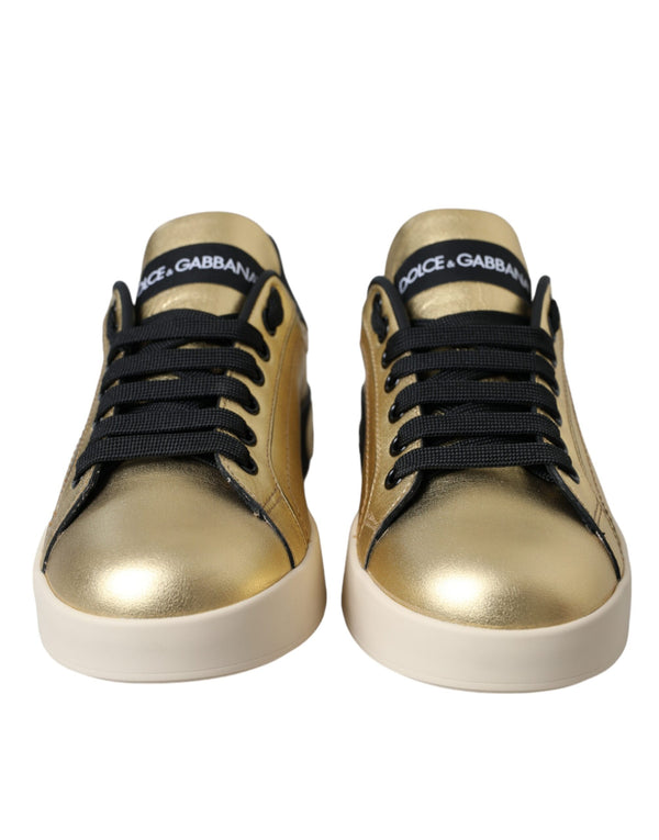 Gold Portofino Kalbsleder Sneakers Frauen Schuhe