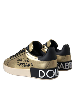 Gold Portofino Kalbsleder Sneakers Frauen Schuhe