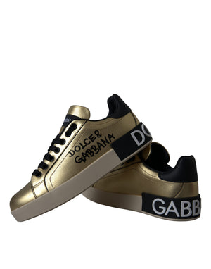 Gold Portofino Kalbsleder Sneakers Frauen Schuhe
