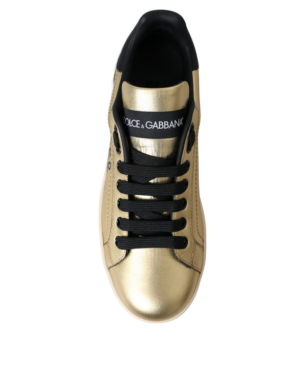 Gold Portofino Kalbsleder Sneakers Frauen Schuhe