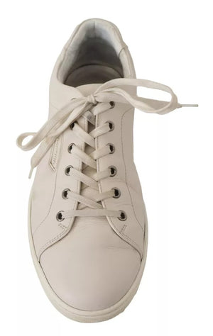 Weiß Casual Leder Logo Männer Turnschuhe Schuhe