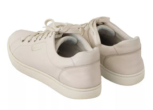 Weiß Casual Leder Logo Männer Turnschuhe Schuhe