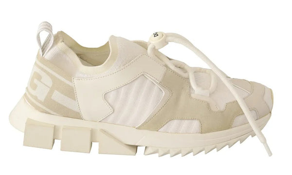 Weiß Stoff Wildleder Sorrento Lace Up Turnschuhe Schuhe