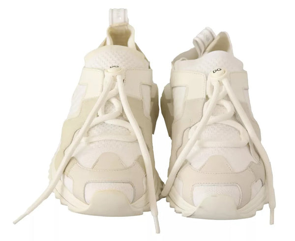 Weiß Stoff Wildleder Sorrento Lace Up Turnschuhe Schuhe