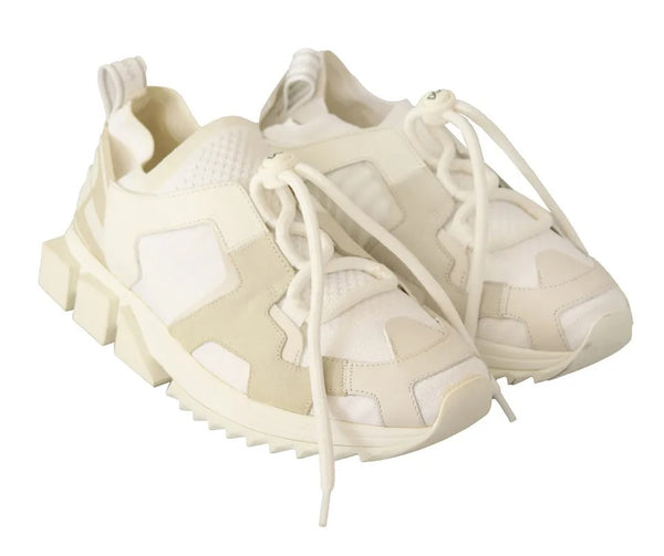 Weiß Stoff Wildleder Sorrento Lace Up Turnschuhe Schuhe