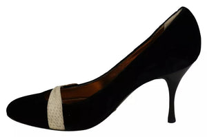 Schwarzer Samt Ayers High Heels Pumps Schuhe