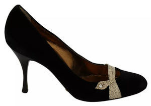 Schwarzer Samt Ayers High Heels Pumps Schuhe
