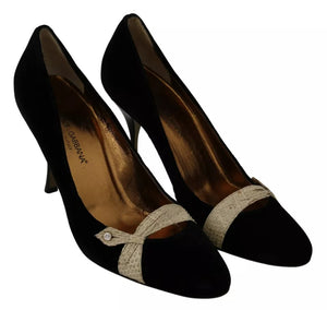 Schwarzer Samt Ayers High Heels Pumps Schuhe