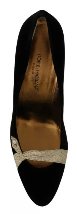 Schwarzer Samt Ayers High Heels Pumps Schuhe