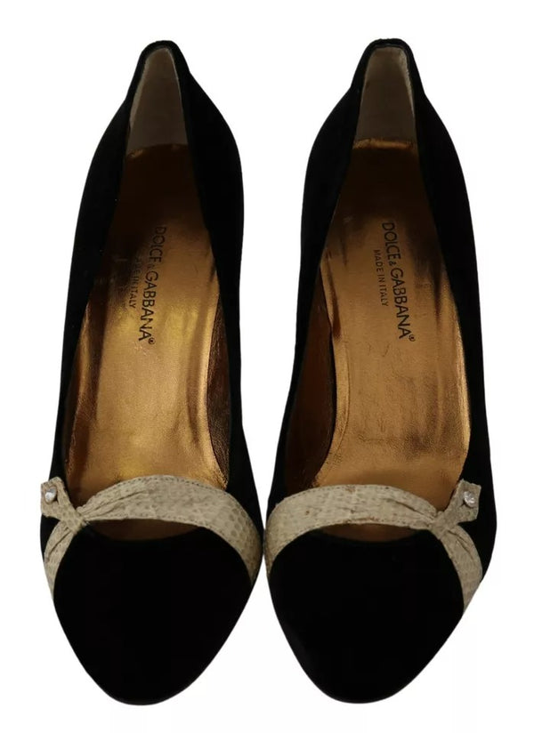 Schwarzer Samt Ayers High Heels Pumps Schuhe